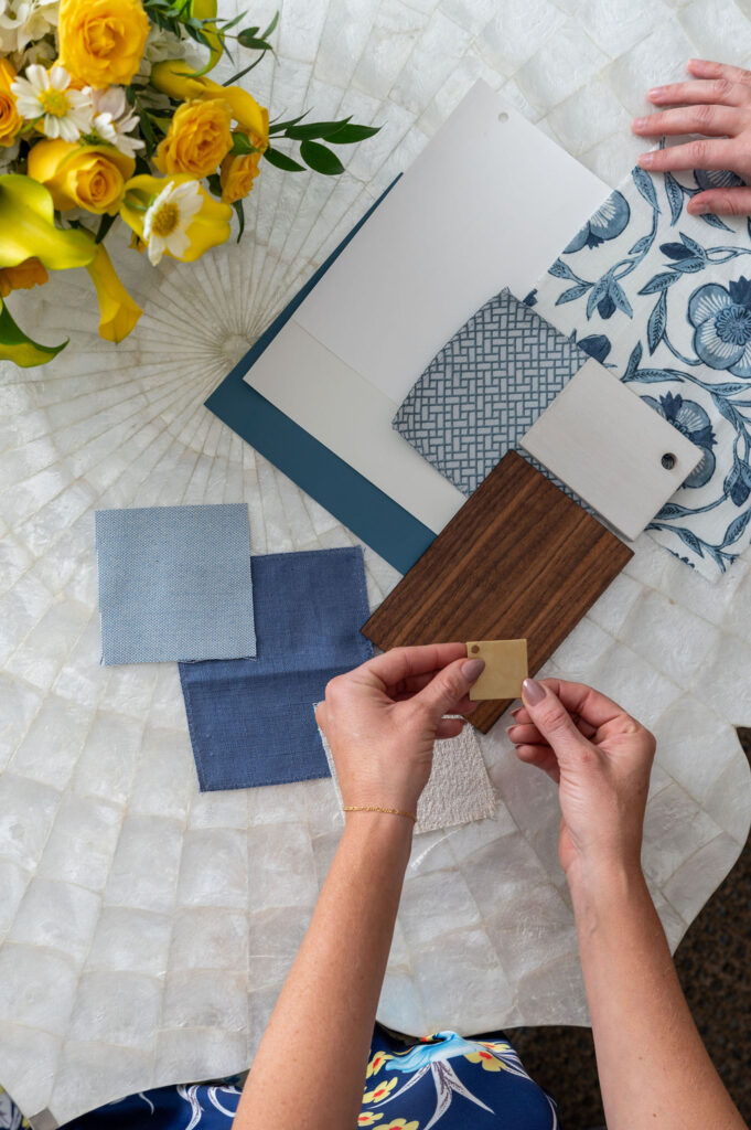 Selecting samples for interior design